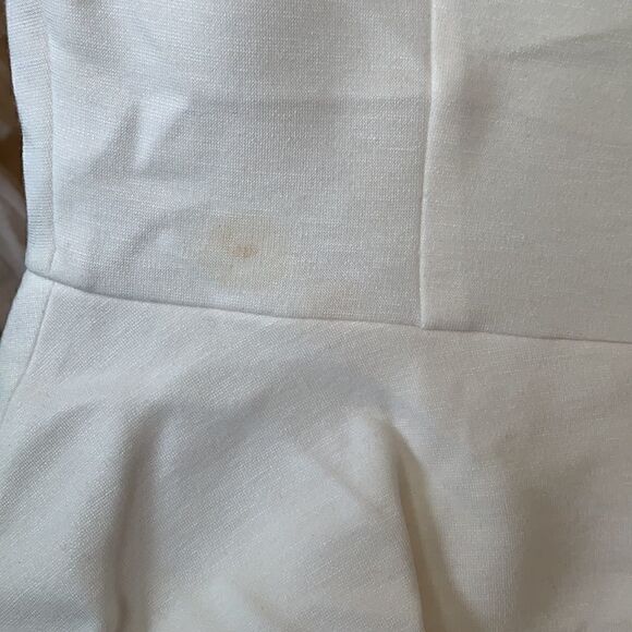 Alice + Olivia Cream Peplum Dress Size 6 - Picture 5 of 5